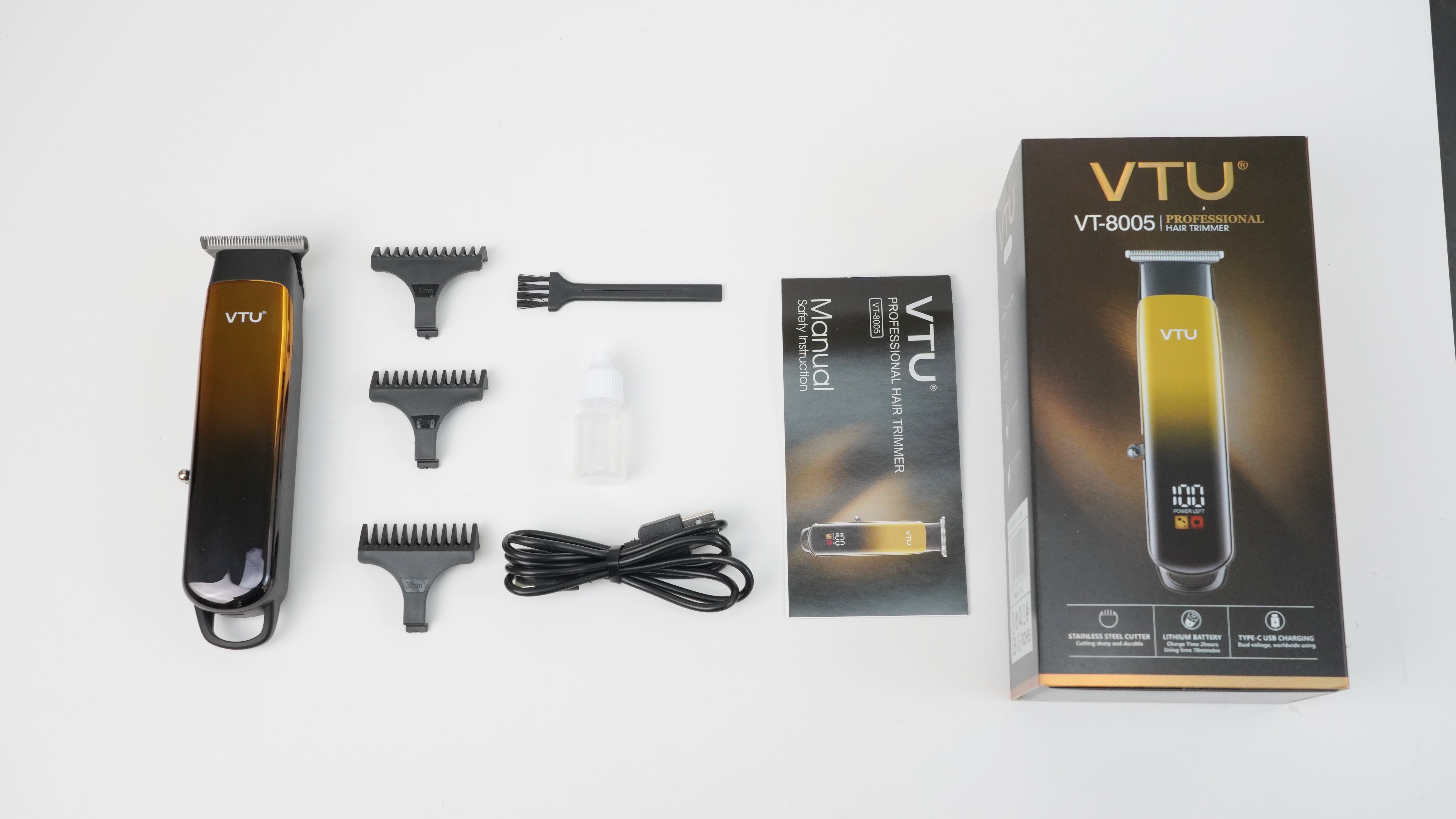 VTU VT-8005 Cordless Hair Trimmer for Men