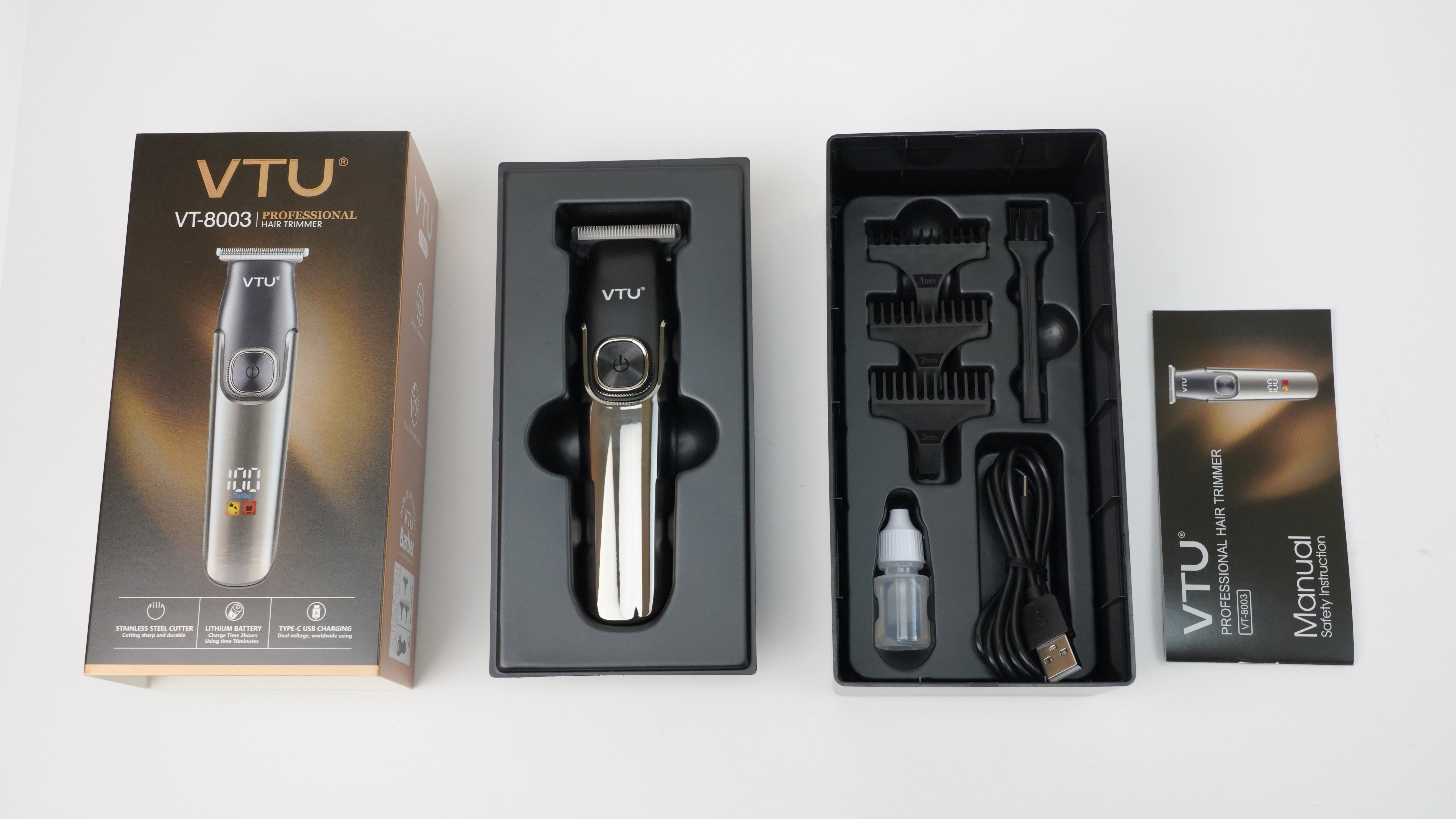 VTU VT-8003 Cordless Hair Trimmer for Men