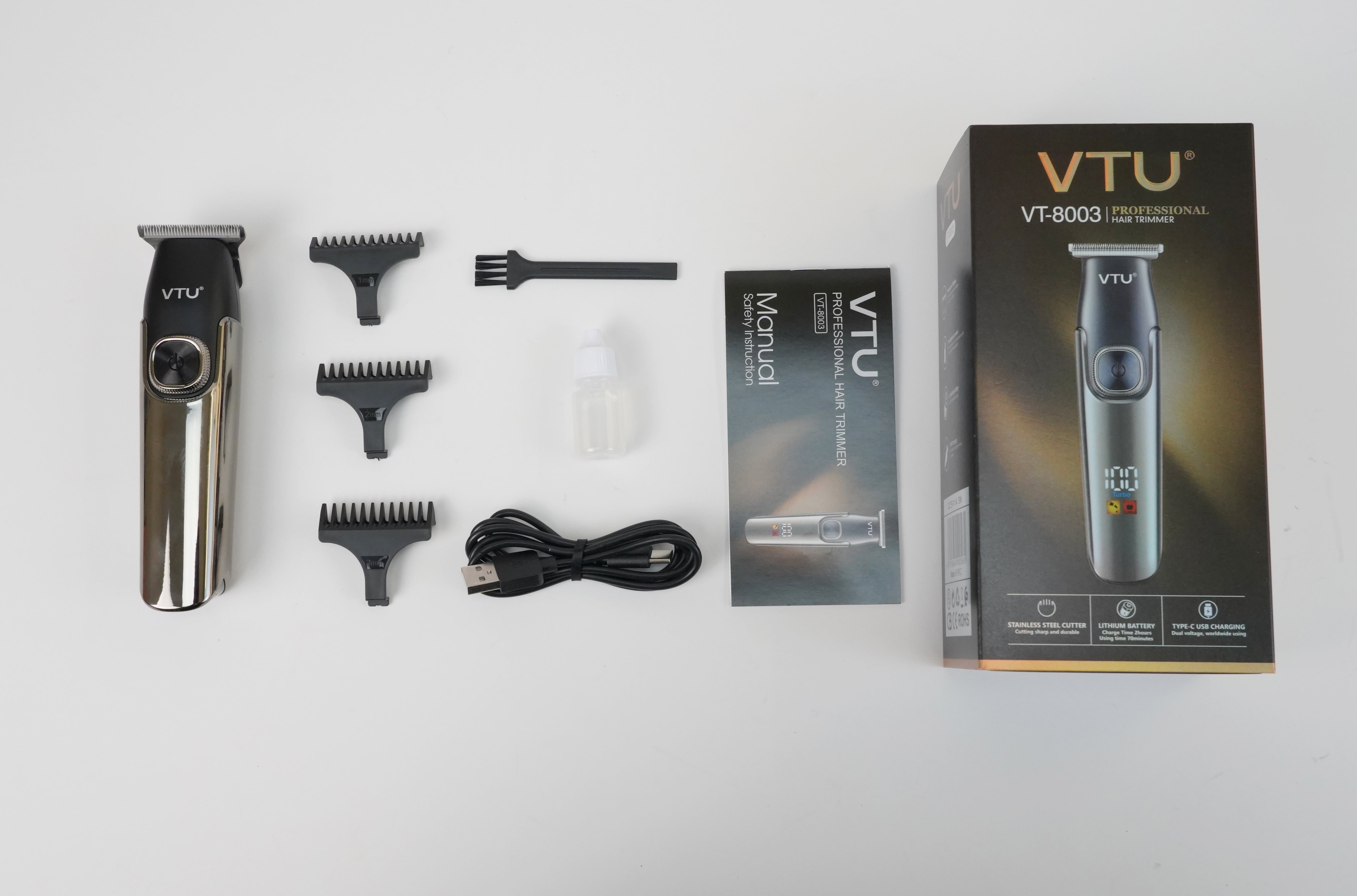 VTU VT-8003 Cordless Hair Trimmer for Men