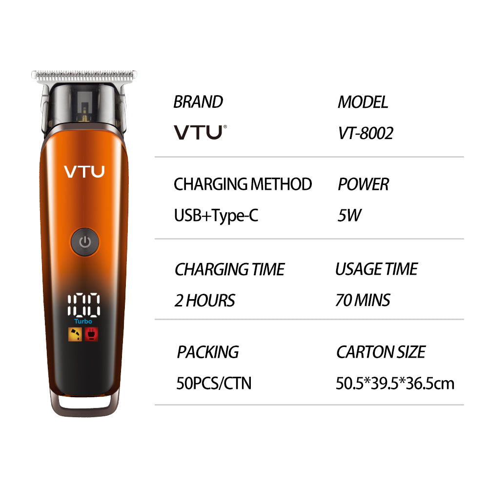VTU VT-8002 Cordless Hair Trimmer for Men
