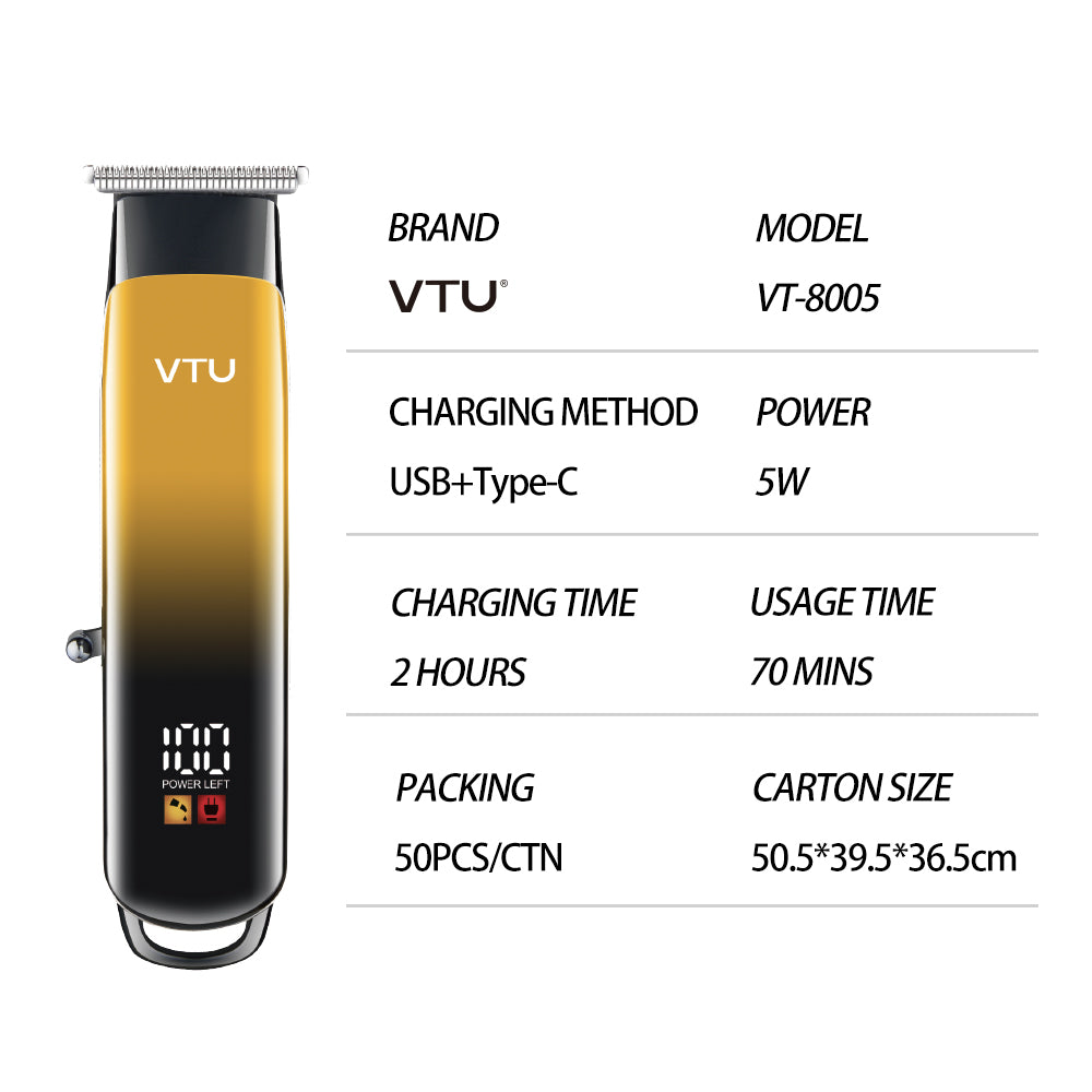 VTU VT-8005 Cordless Hair Trimmer for Men