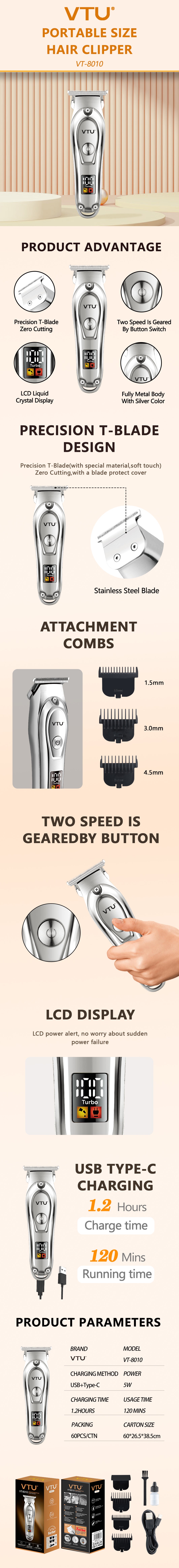 VTU VT 8010 Hair Trimmers for men